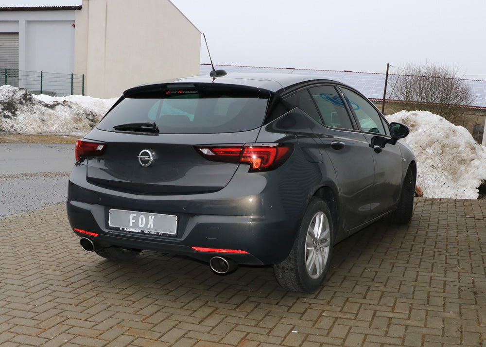 Fox passend fürOpel Astra K Schrägheck Endschalldämpfer quer Ausgang rechts/links - 129x106 Typ 32 rechts/links