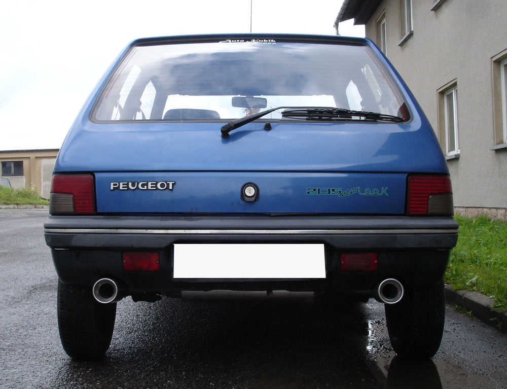 Fox passend für Peugeot 205 Endschalldämpfer quer Ausgang rechts/links - 1x90 Typ 13 rechts/links