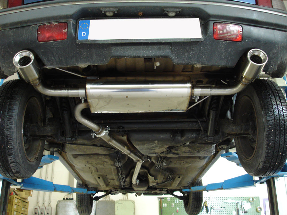 Fox passend fürPeugeot 205 Endschalldämpfer quer Ausgang rechts/links - 1x90 Typ 13 rechts/links
