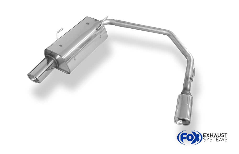 Fox passend für Peugeot 206 Schrägheck/ 206 CC Endschalldämpfer Ausgang rechts/links - 88x79 Typ 71 rechts/links