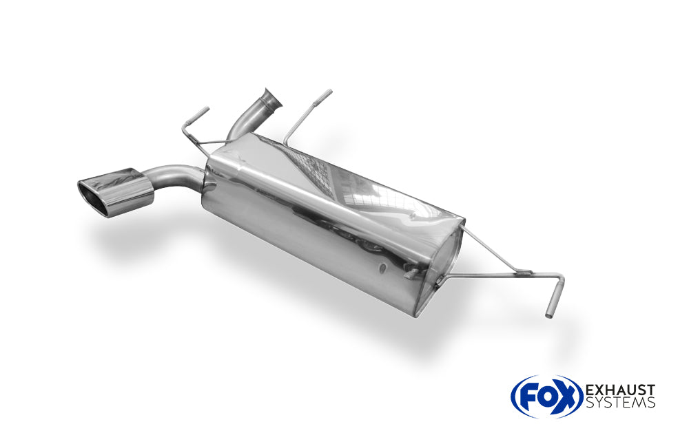 Fox passend für Peugeot 206 RC Endschalldämpfer quer - 135x80 Typ 52