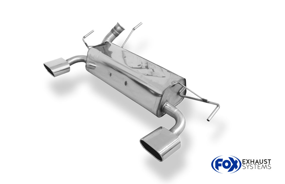 Fox passend für Peugeot 206 RC Endschalldämpfer quer Ausgang rechts/links - 135x80 Typ 52 rechts/links