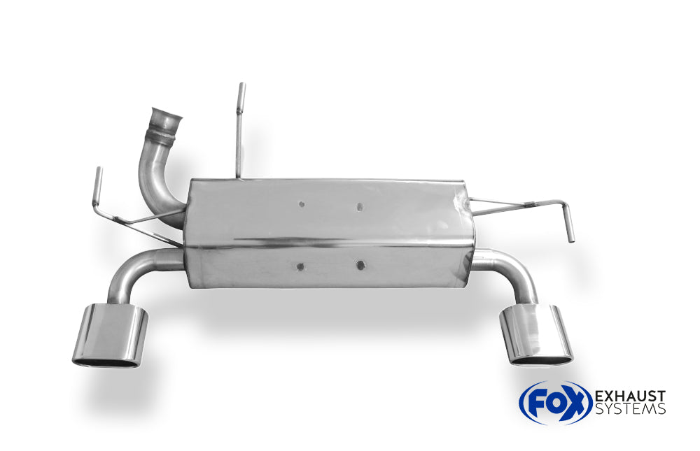 Fox passend fürPeugeot 206 RC Endschalldämpfer quer Ausgang rechts/links - 135x80 Typ 52 rechts/links