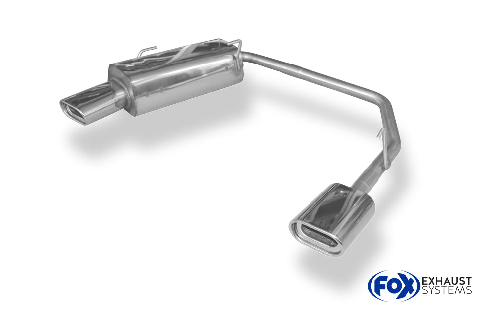 Fox passend für Peugeot 206 S16/ S16 Cabrio Endschalldämpfer Ausgang rechts/links - 135x80 Typ 53 rechts/links