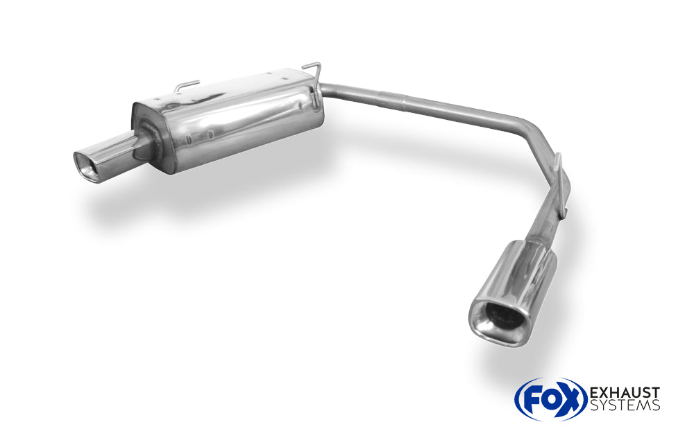 Fox passend für Peugeot 206 S16/ S16 Cabrio Endschalldämpfer Ausgang rechts/links - 88x79 Typ 71 rechts/links