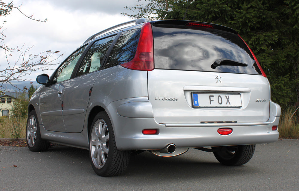 Fox passend fürPeugeot 206 SW Endschalldämpfer - 88x74 Typ 32