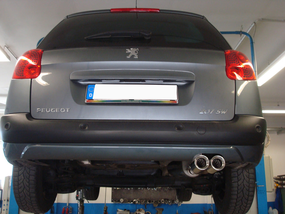 Fox passend fürPeugeot 207 SW Endschalldämpfer einseitig - 2x80 Typ 13
