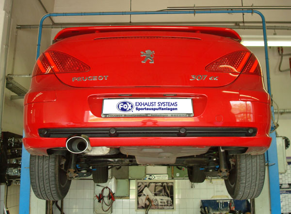 Fox passend fürPeugeot 307cc Endschalldämpfer - 129x106 Typ 32