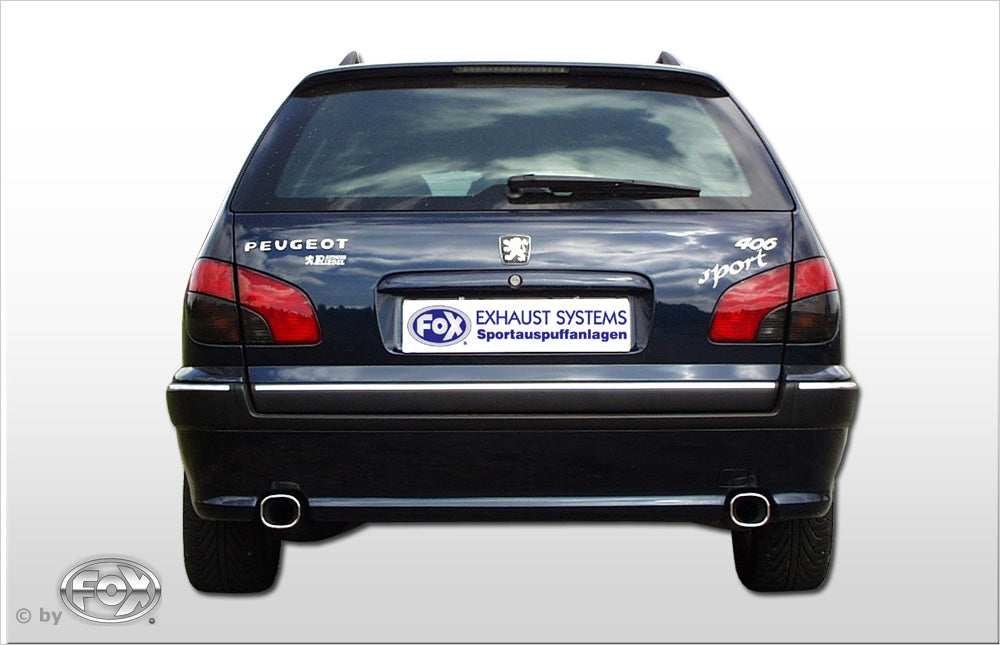 Fox passend für Peugeot 406 Break Endschalldämpfer Ausgang rechts/links - 93x79 Typ 71 rechts/links