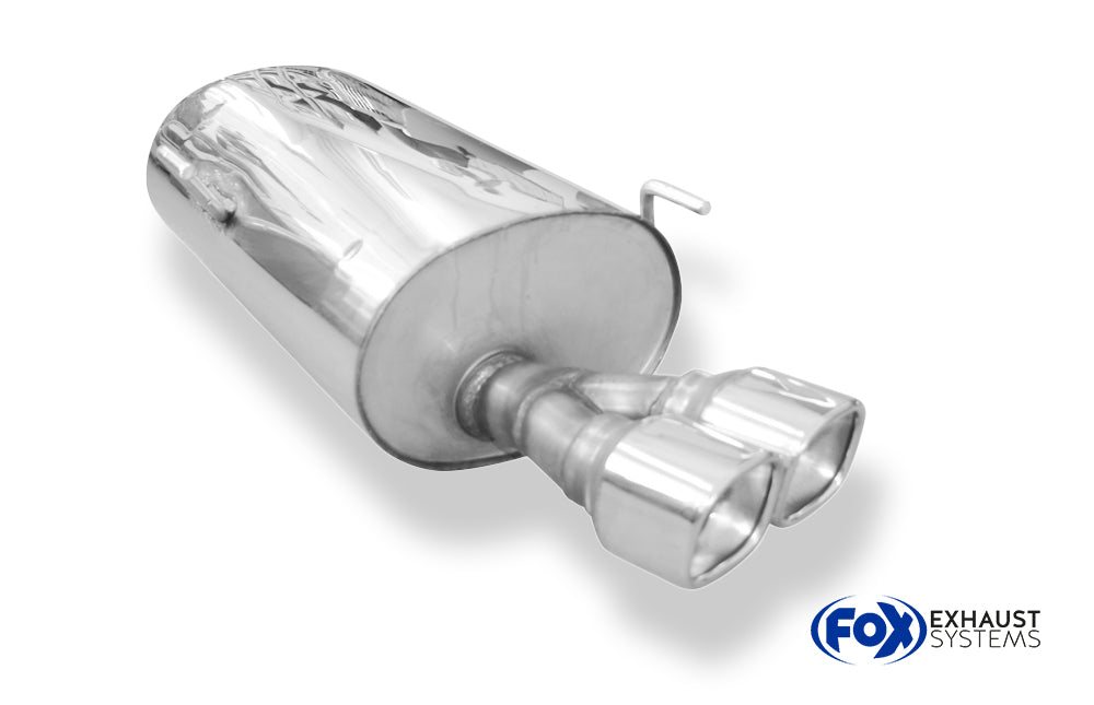 Fox passend fürPeugeot 406 Break Endschalldämpfer - 2x88x79 Typ 71