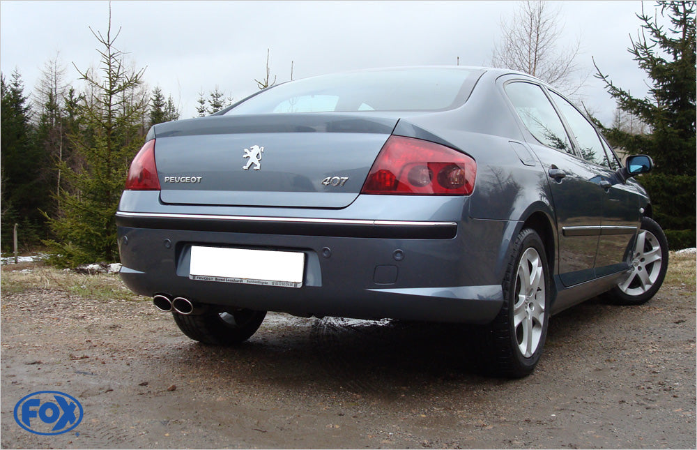 Fox passend für Peugeot 407 - 2,2l 16V Endschalldämpfer - 2x106x71 Typ 33