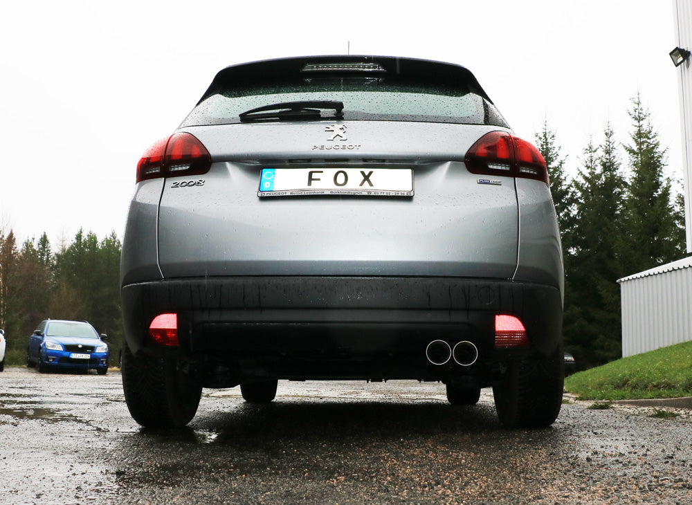 Fox passend für Peugeot 2008 Endschalldämpfer - 2x80 Typ 25