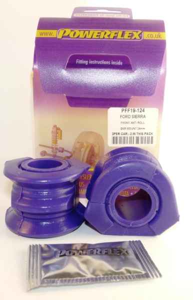 Powerflex Road Series passend für Ford Sierra inc. Sapphire Non-Cosworth (1982-1994) Stabilisator vorne an Fahrgestell 24mm
