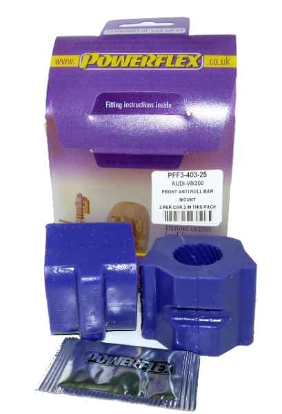 Powerflex Road Series passend für Audi V8 Type 44 & C4 (1988-1994) Stabilisator zum Fahrgestell vorne 25mm