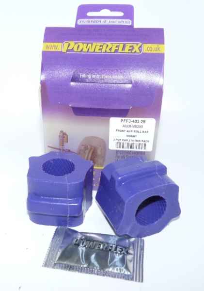 Powerflex Road Series passend für Audi V8 Type 44 & C4 (1988-1994) Stabilisator zum Fahrgestell vorne 28mm