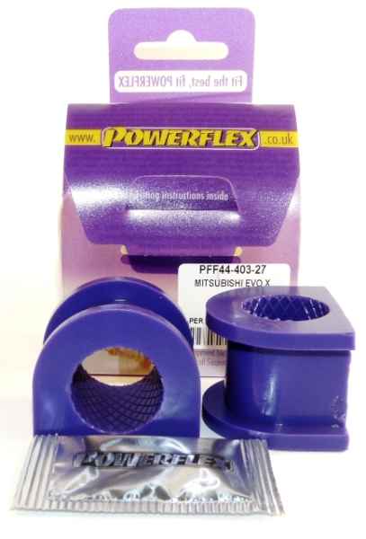 Powerflex Road Series passend für Mitsubishi Lancer Evolution X CZ4A (10/07 - 05/16) Stabilisator zum Fahrgestell vorne 27mm