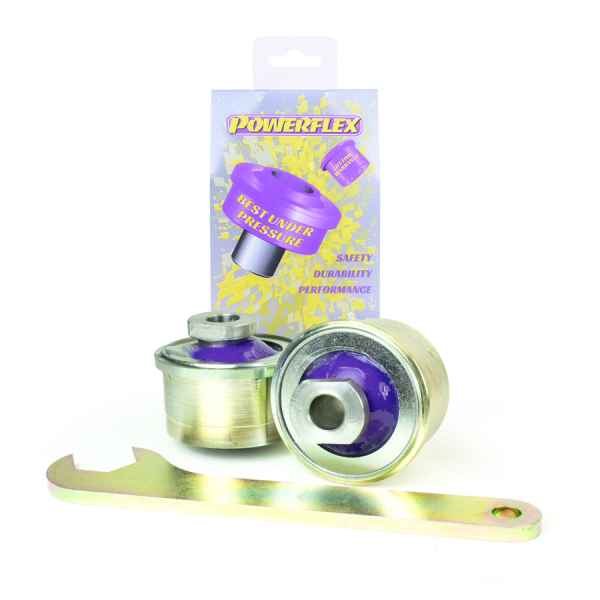 Powerflex Road Series passend für Subaru Outback (2009 - 2014) vorderer Querlenker hintere Buchse +/- 0.33° Nachlaufverstellung mit Sturzkorrektur bei Lenkbewegung