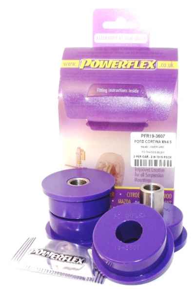 Powerflex Road Series passend für Ford Cortina Mk4,5 (1976-1982) Längslenker unten zu Karosserie HA