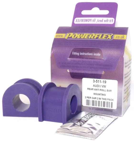 Powerflex Road Series passend für Volkswagen Jetta Mk4 4 Motion (1999-2005) Stabilisator hinten an Fahrgestell 19mm