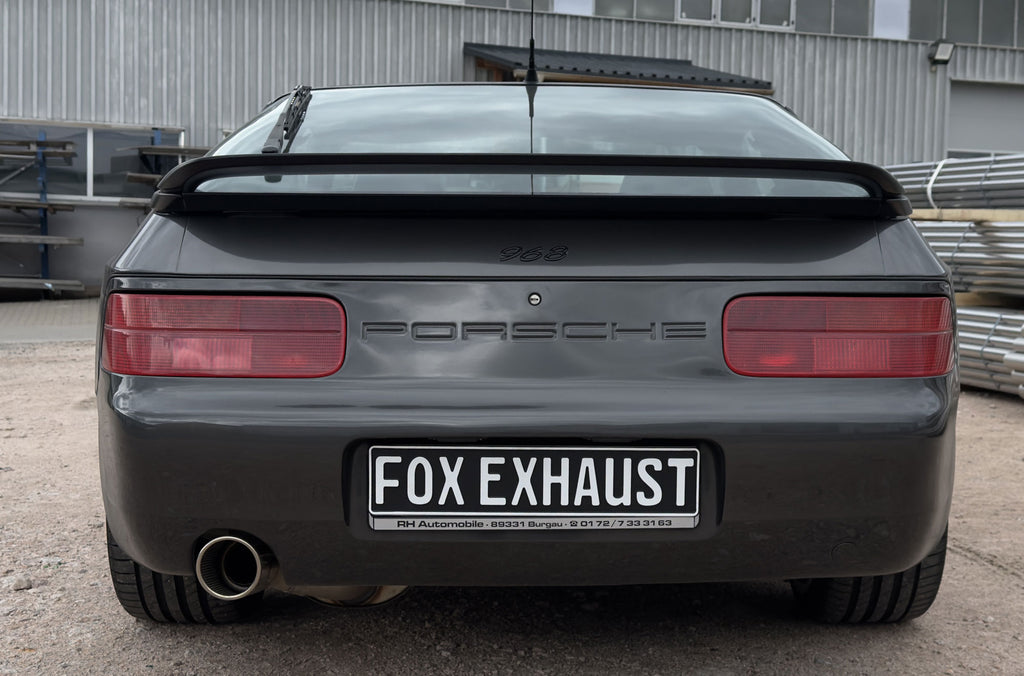 Fox passend für Porsche 968 Halbanlage bestehend aus End- und Vorschalldämpfer - Endrohr 1x100 Typ 47
