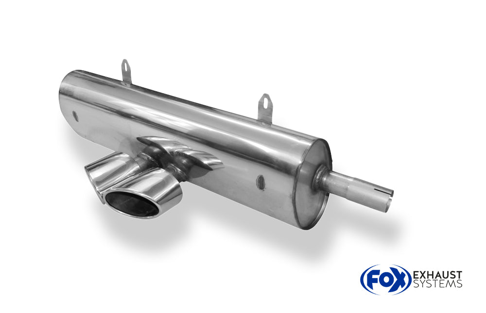 Fox passend fürPorsche Boxster Typ 986 Endschalldämpfer mittig - 2x115x85 Typ 38 mittig