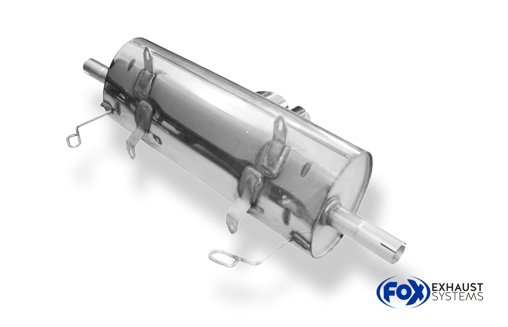 Fox passend fürPorsche Boxster Typ 986 Endschalldämpfer mittig - 2x115x85 Typ 38 mittig