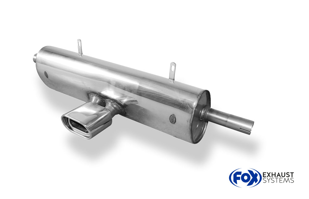 Fox passend fürPorsche Boxster Typ 986 Endschalldämpfer - 135x80 Typ 53 mittig