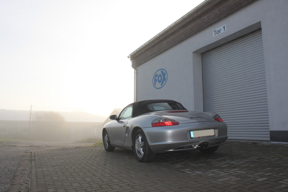 Fox passend für Porsche Boxster Typ 986 Endschalldämpfer Ausgang mittig - 2x80 Typ 25