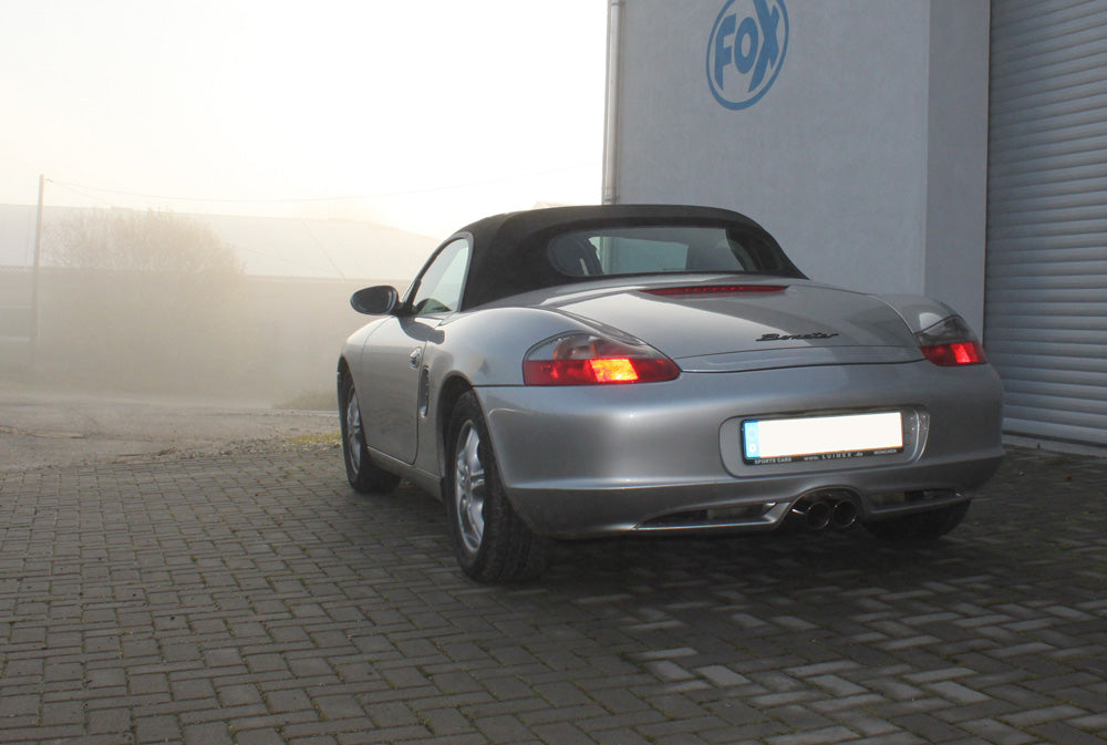 Fox passend fürPorsche Boxster Typ 986 Endschalldämpfer Ausgang mittig - 2x80 Typ 25