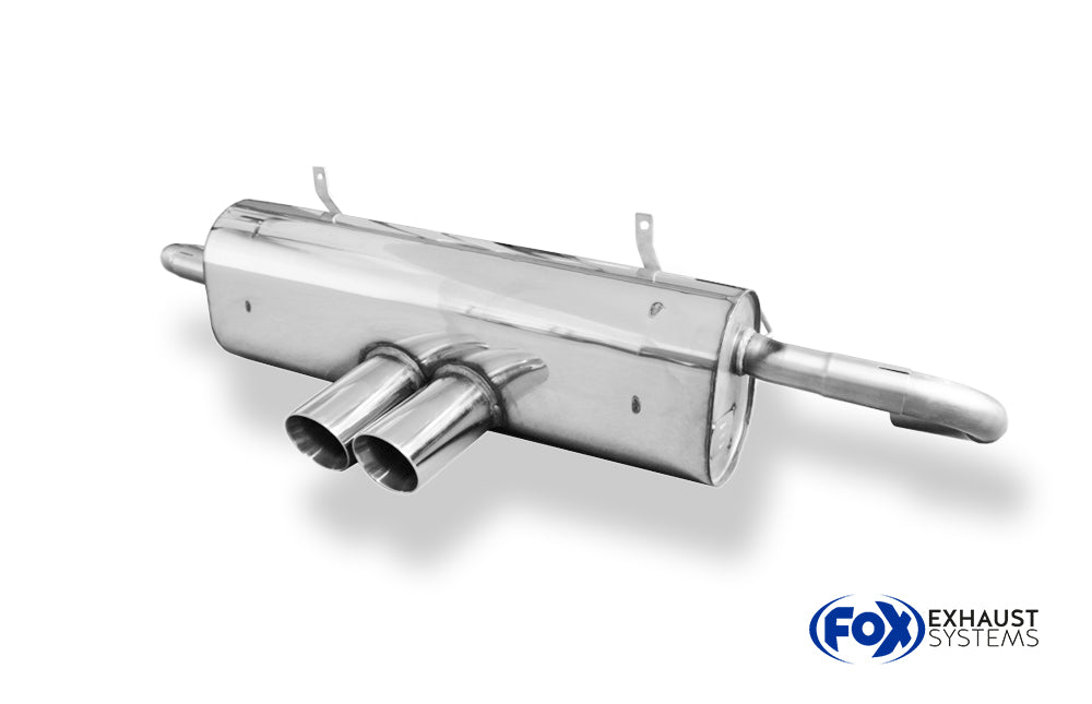 Fox passend fürPorsche Boxster Typ 986 Endschalldämpfer Ausgang mittig - 2x80 Typ 25