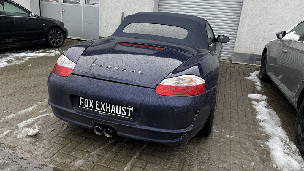Fox passend fürPorsche Boxster Typ 986 Endschalldämpfer Ausgang mittig - 2x90 Typ 25