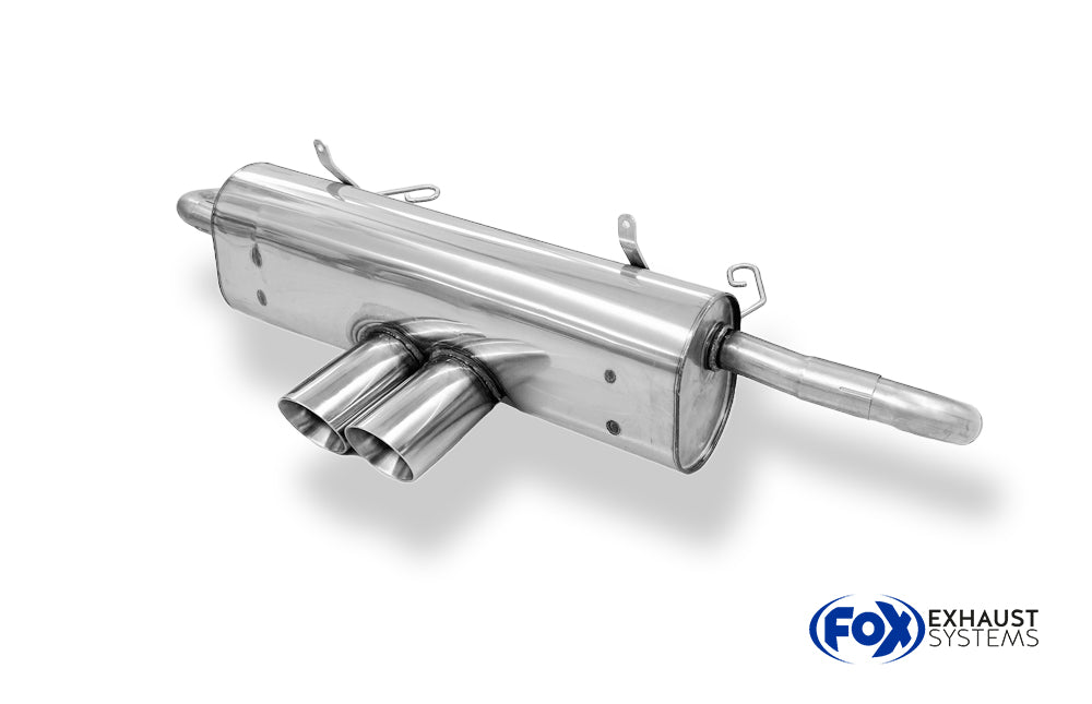 Fox passend fürPorsche Boxster Typ 986 Endschalldämpfer Ausgang mittig - 2x90 Typ 25