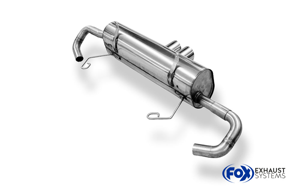 Fox passend fürPorsche Boxster Typ 986 Endschalldämpfer Ausgang mittig - 2x90 Typ 25