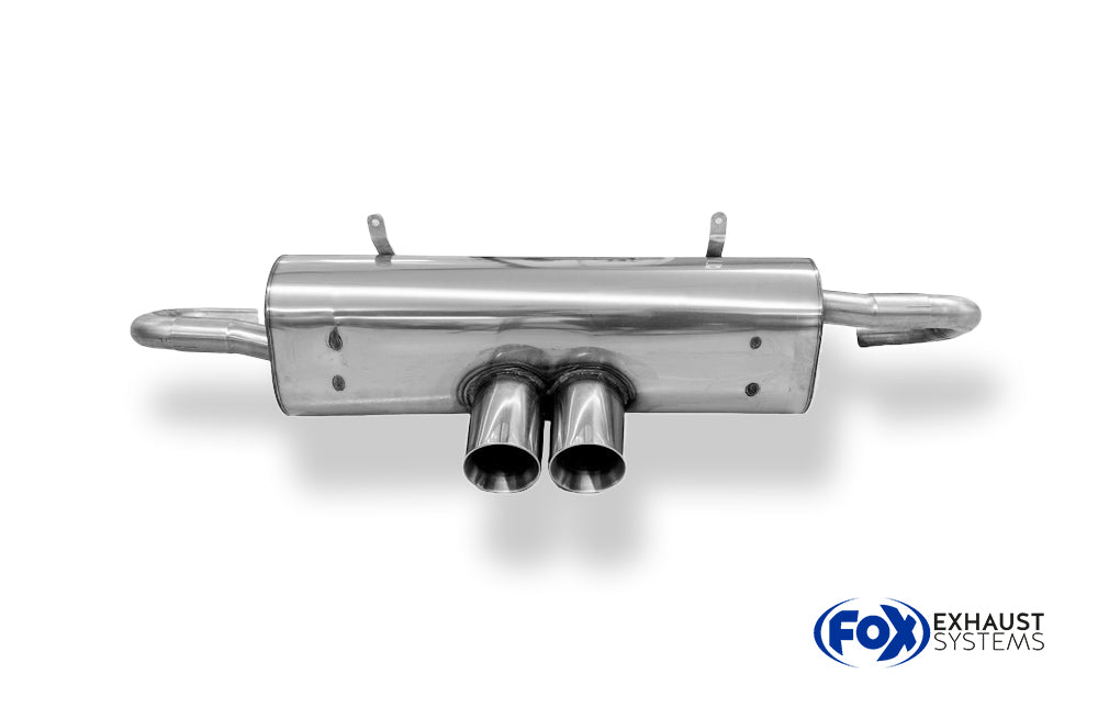 Fox passend fürPorsche Boxster Typ 986 Endschalldämpfer Ausgang mittig - 2x90 Typ 25
