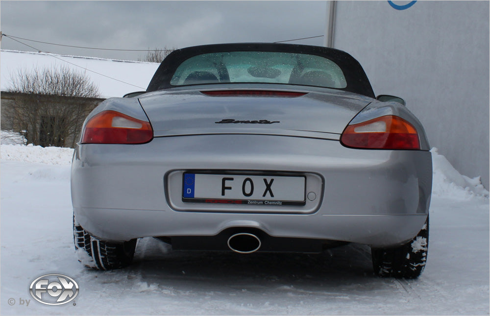 Fox passend fürPorsche Boxster Typ 986 Endschalldämpfer Ausgang mittig - 140x90 Typ 32