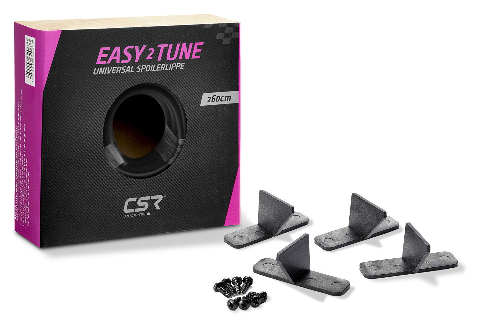 CSR easy²tune Universal Spoilerlippe zum ankleben mit Halter-Set 12-tlg. PS029