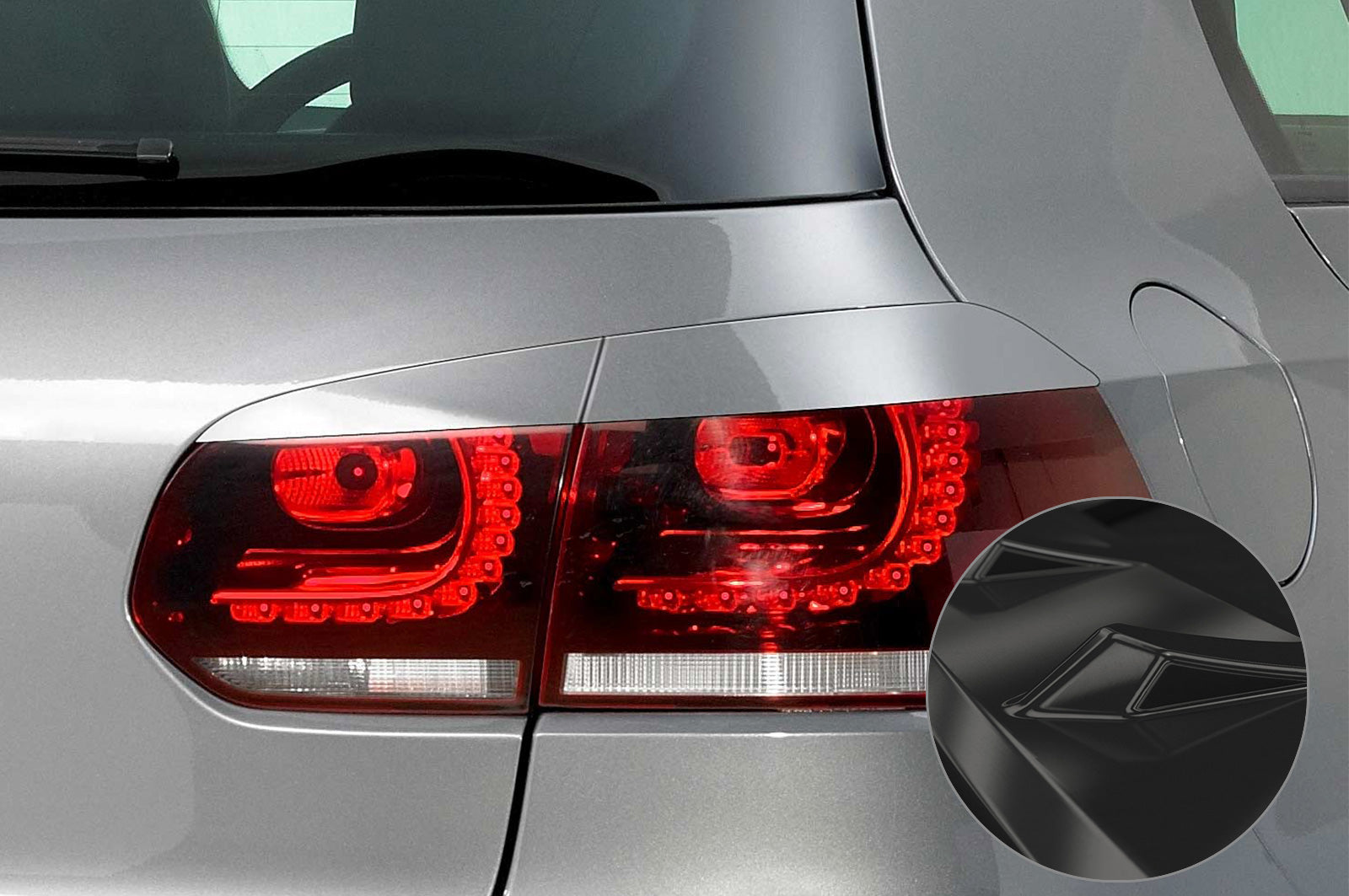 CSR Rücklichtblenden für VW Golf 6 (Typ 1K) RB005-G Glossy schwarz Hochglanz (keine Lackierung erforderlich)