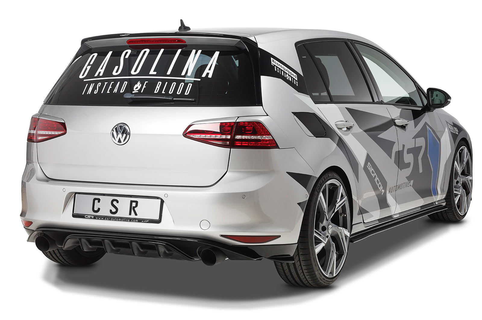 CSR Rücklichtblenden für VW Golf 7 (Typ 1K) RB007-L Unlackiert roh (Lackierung erforderlich)