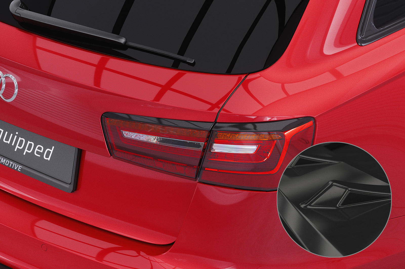 CSR Rücklichtblenden für Audi A6 C7 (Typ 4G) Avant RB018-G Glossy schwarz Hochglanz (keine Lackierung erforderlich)