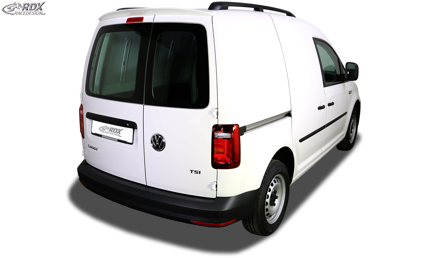 RDX Dachspoiler für VW Caddy 2K mit geteilter Heckklappe Flügeltüren Heckspoiler Spoiler Flügeltürer