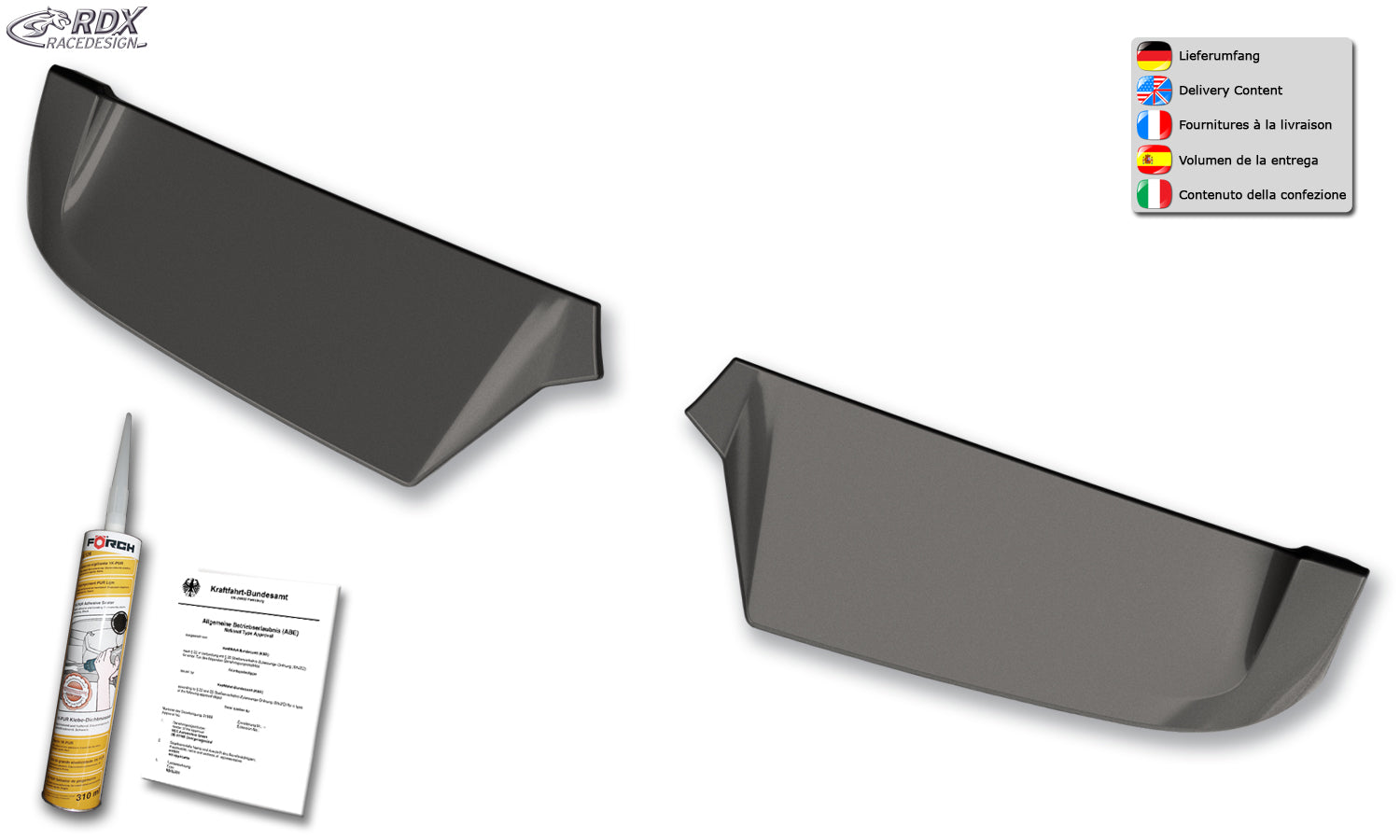 RDX Heckspoiler für MERCEDES Vito W447 (für Flügeltüren) Dachspoiler Spoiler