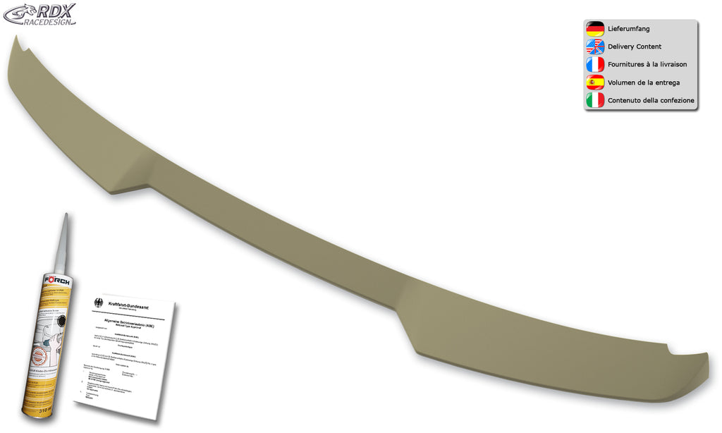 RDX Dachspoiler für VW Caddy SB 2K 2KN (2020+) & FORD Tourneo Connect SK SKN (2022+) mit Heckklappe Heckspoiler Spoiler Flügeltürer
