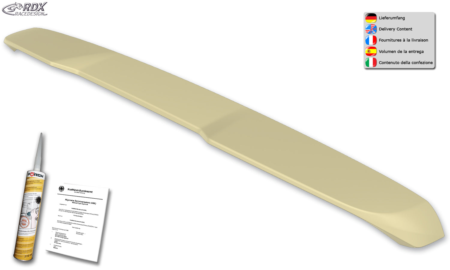 RDX Dachspoiler für MERCEDES Vito W447 (für Heckklappe) Heckspoiler Spoiler