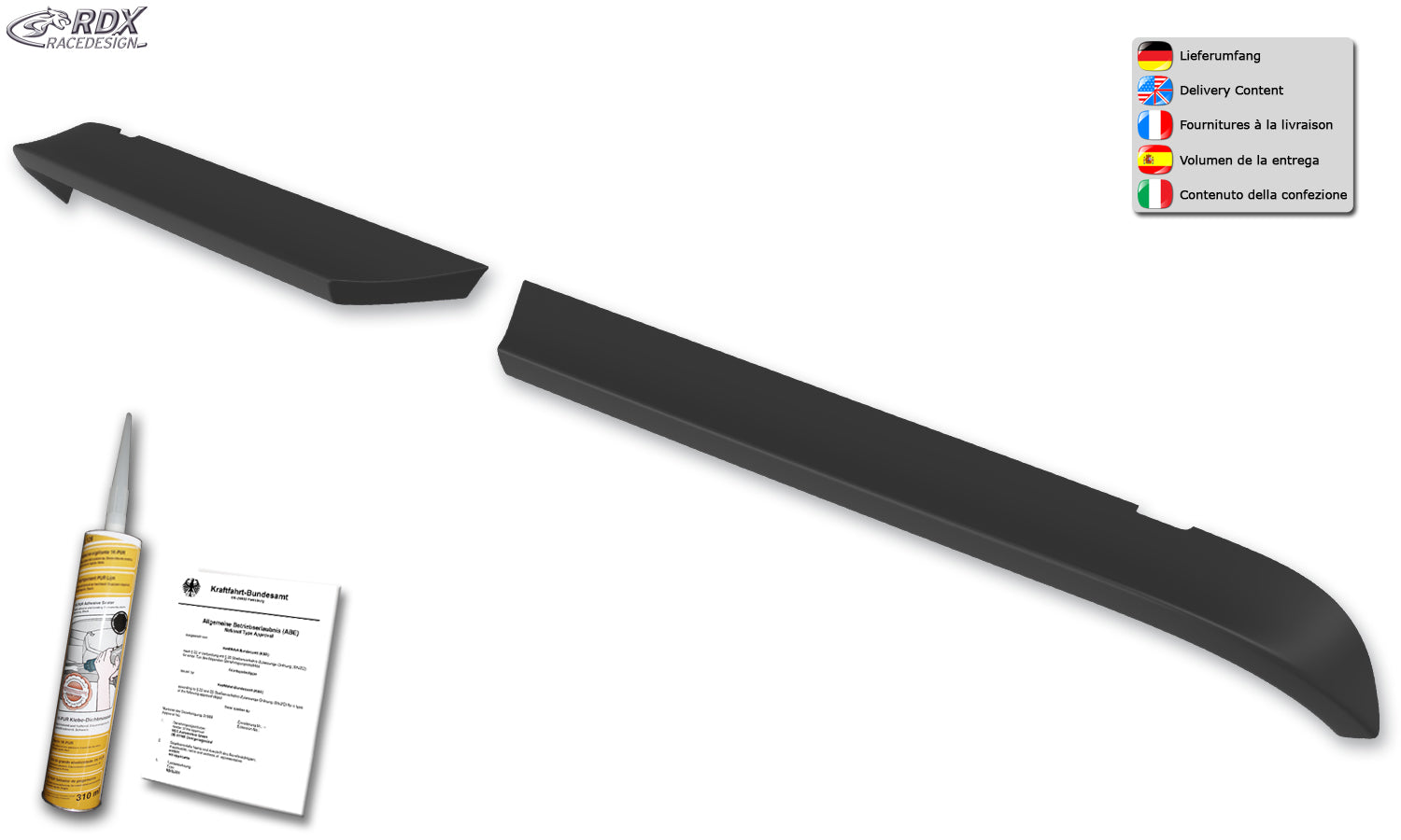 RDX Dachspoiler für VW Crafter & MAN TGE Hochdach H2 (2017+) Heckspoiler Spoiler