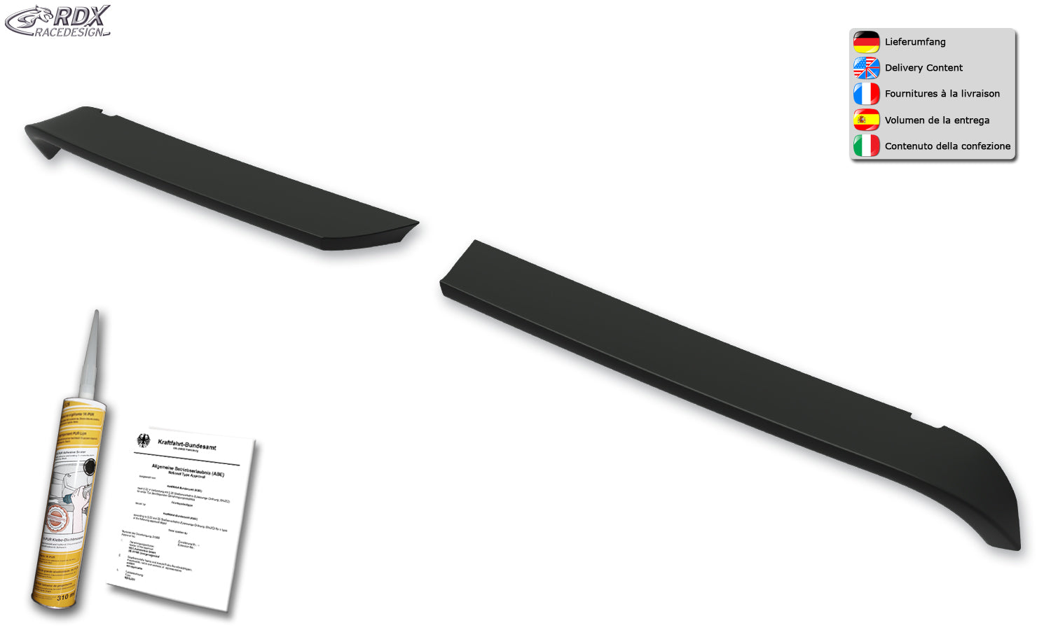 RDX Dachspoiler für MERCEDES Sprinter H2 (2006+) & VW Crafter H2 (2006-2017) Heckspoiler Spoiler