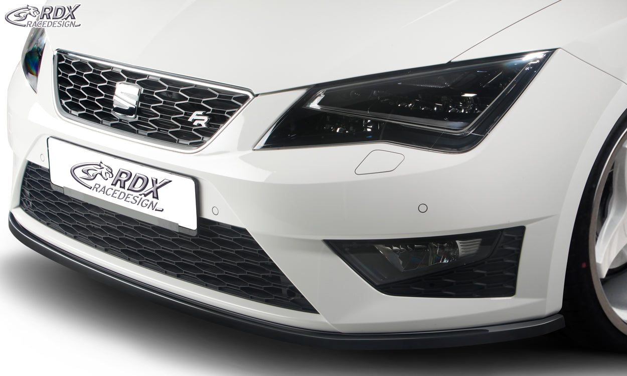 RDX Frontspoiler für SEAT Leon 5F FR + Cupra / Leon 5F SC FR + Cupra / Leon 5F ST FR + Cupra Frontlippe Front Ansatz Vorne Spoilerlippe Schwert