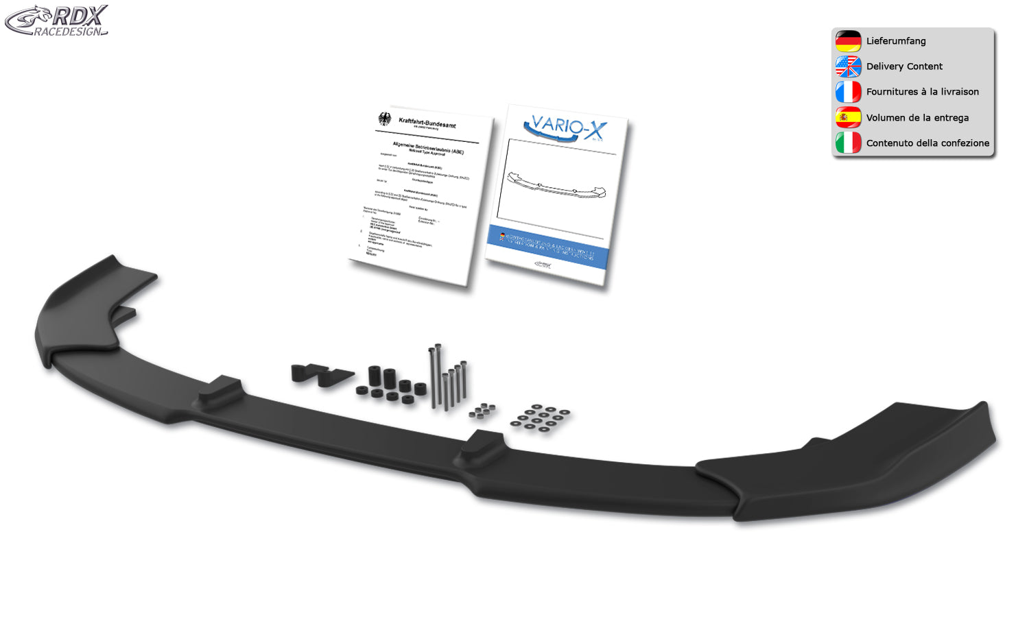 RDX Frontspoilerlippe VARIO-X für KIA Ceed & ProCeed GT / GT-Line (CD) Frontlippe Front Ansatz Vorne Spoilerlippe