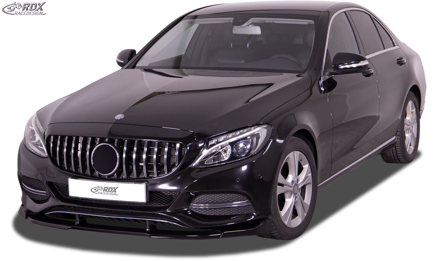 RDX Frontspoilerlippe VARIO-X für MERCEDES C-Klasse W205, S205, C205 (-2018) "V2" Frontlippe Front Ansatz Vorne Spoilerlippe
