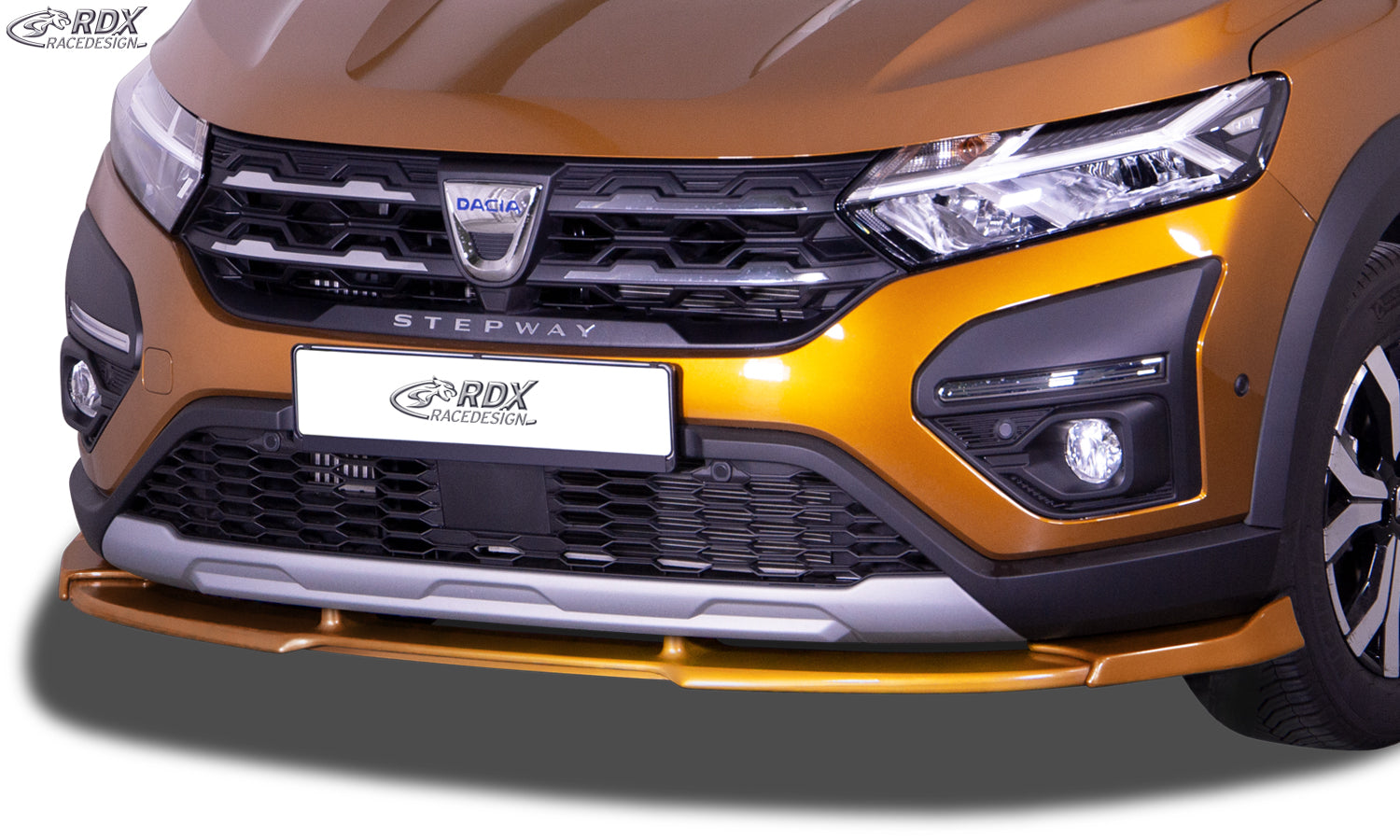 RDX Frontspoilerlippe VARIO-X für DACIA Sandero 3 / Jogger Stepway (2021+) Frontlippe Front Ansatz Vorne Spoilerlippe