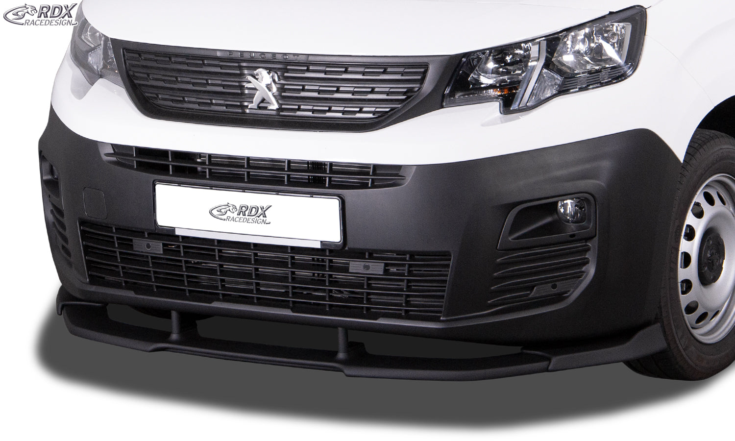 RDX Frontspoilerlippe VARIO-X für CITROEN Berlingo, PEUGEOT Partner & Rifter, OPEL Combo, TOYOTA ProAce City (Typ E, 2018+) Frontlippe Front Ansatz Vorne Spoilerlippe